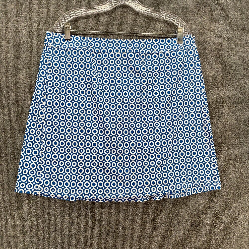 Rip Skirt Hawaii Wrap Skirt Womens XL Blue‎ Circles Straight Cover Beach Ladies